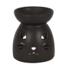 brule parfum noir motif chat pour cire parfumee