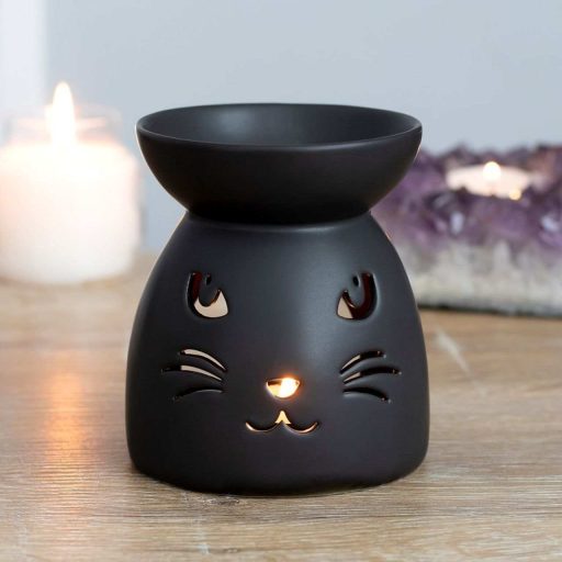 brule parfum noir motif chat