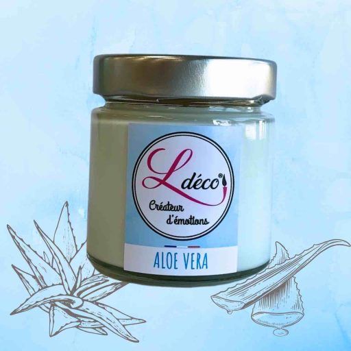 bougie naturelle artisanale au parfum aloe Vera