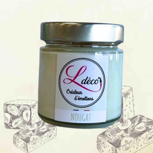 une bougie parfumee gourmande au nougat