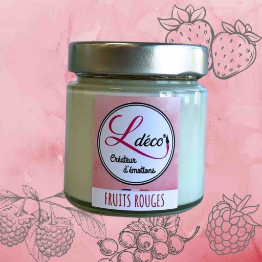 bougie parfumee aux fruits rouges naturelle et artisanale