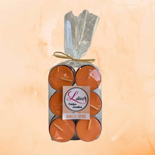 Bougies chauffe plats parfumées mangue papaye exotiques