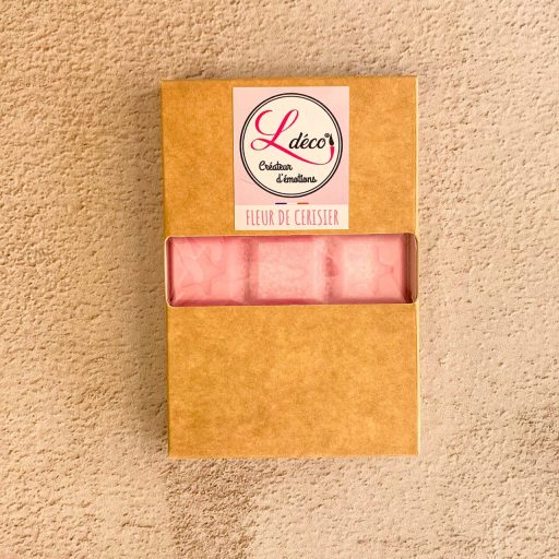 Cire parfumée fondant fleur de cerisier florale naturelle artisanale Ldéco cire végétale parfum Grasse sans CMR Made in France Vosges