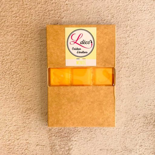 Cire parfumée fondant monoï exotique naturelle artisanale Ldéco cire végétale parfum Grasse sans CMR Made in France Vosges