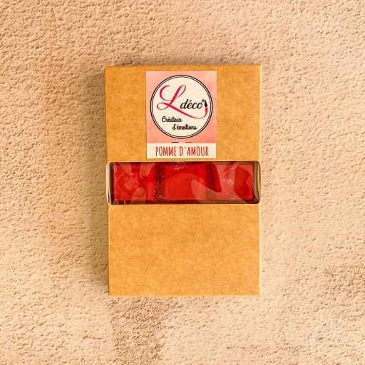 Cire parfumée fondant pomme d'amour pétillante naturelle artisanale Ldéco cire végétale parfum Grasse sans CMR Made in France Vosges